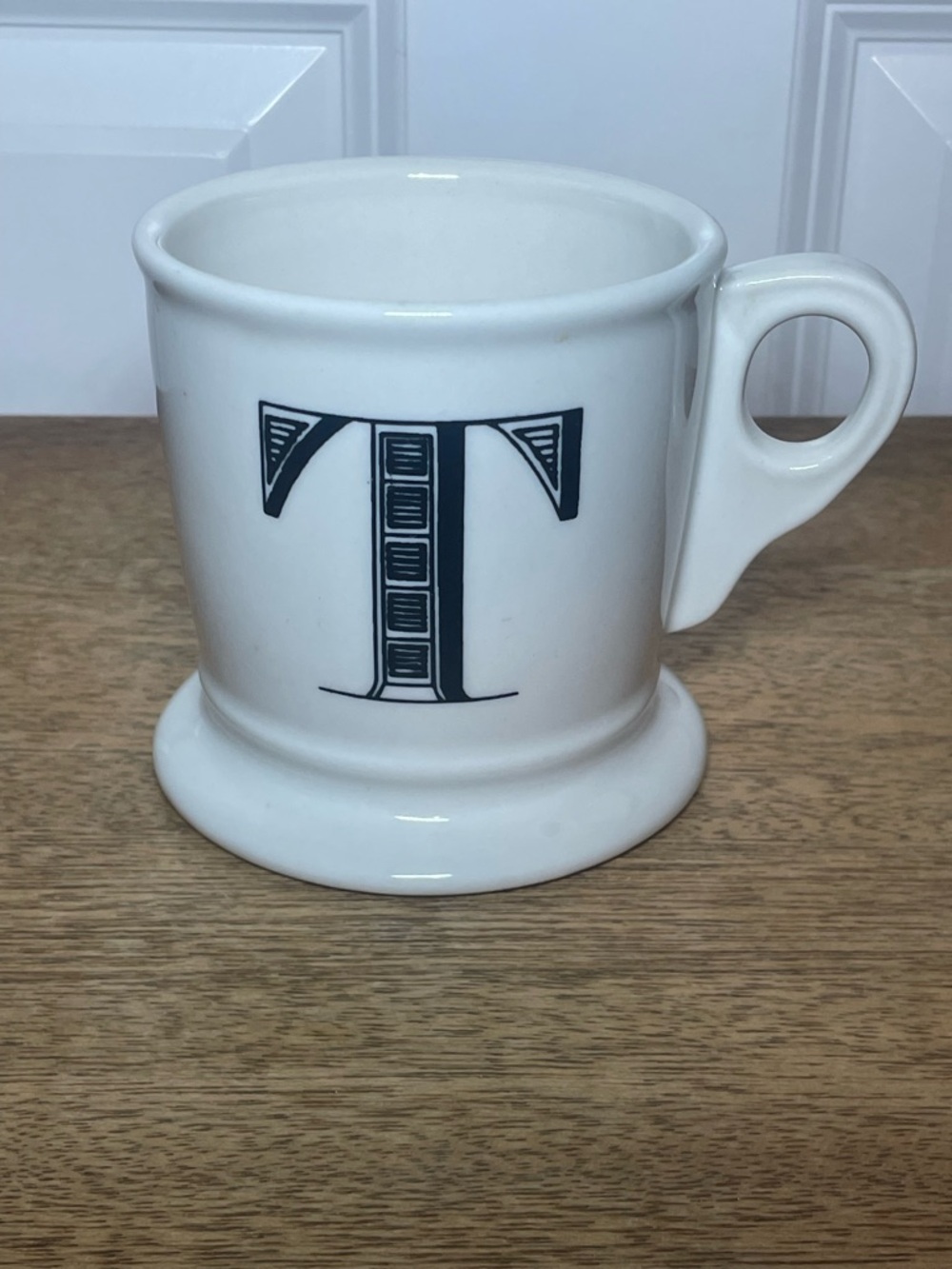 Anthropologie Monogram White Mug
"T” Initial